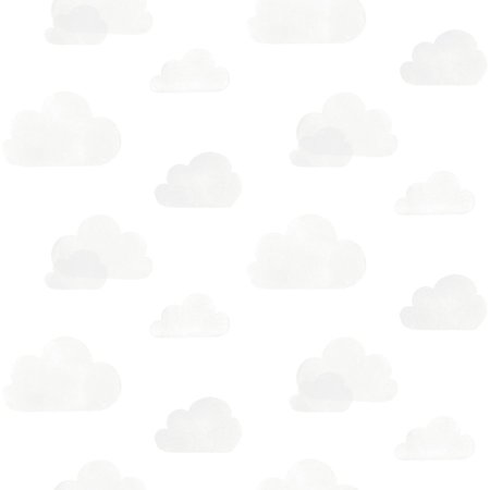 MANHATTAN COMFORT Hillsboro Irie Grey Clouds 33 ft L X 209 in W Wallpaper BR4060-138945